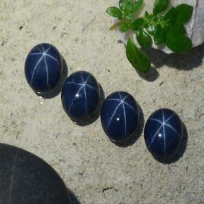Achetez naturel 5,06ct bleue saphir étoilé gems, coupe ovale, en provenance thaïlande chez gemselect. en stock, livraison internationale!