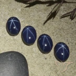 Shop natural 3.73ct Bleu foncé Saphir étoilé gems, ovale, from Thaïlande at GemSelect. In stock, global shipping!