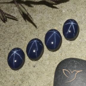 Shop natural 3.73ct Bleu foncé Saphir étoilé gems, ovale, from Thaïlande at GemSelect. In stock, global shipping!