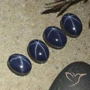 Shop natural 4.29ct Bleu foncé Saphir étoilé gems, ovale, from Thaïlande at GemSelect. In stock, global shipping!