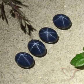 Shop natural 5.60ct Bleu foncé Saphir étoilé gems, ovale, from Thaïlande at GemSelect. In stock, global shipping!
