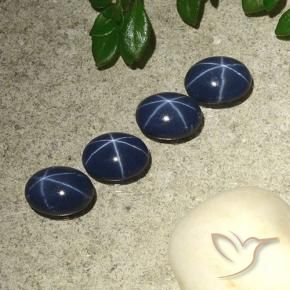 Shop natural 3.91ct Bleu foncé Saphir étoilé gems, ovale, from Thaïlande at GemSelect. In stock, global shipping!
