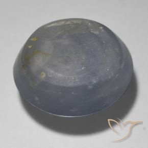 Saphir étoilé Gris foncé naturelle ovale, 5.41 ct, Translucide