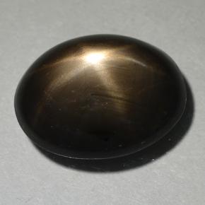 Saphir Étoilé Noire naturelle Coupe ovale, 2.25 ct, Opaque