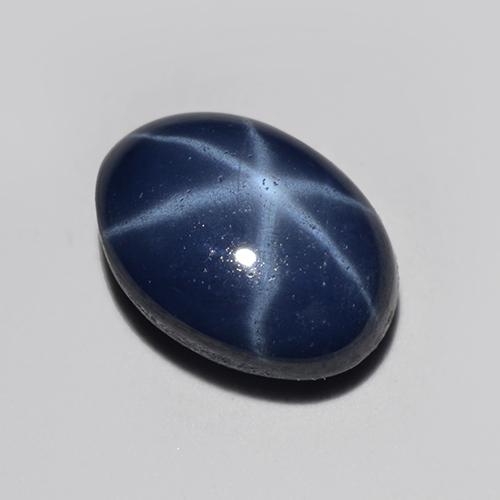 Saphir Étoilé Bleu foncé naturelle Coupe ovale, 1.40 ct, Translucide