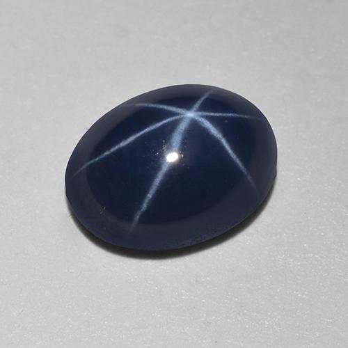 Saphir Étoilé Bleu marine profond naturelle Coupe ovale, 1.29 ct, Translucide