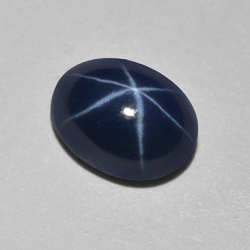 Saphir Étoilé Bleu marine profond naturelle Coupe ovale, 1.29 ct, Translucide