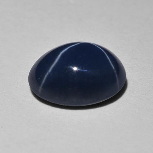 Saphir Étoilé Bleu marine profond naturelle Coupe ovale, 1.29 ct, Translucide