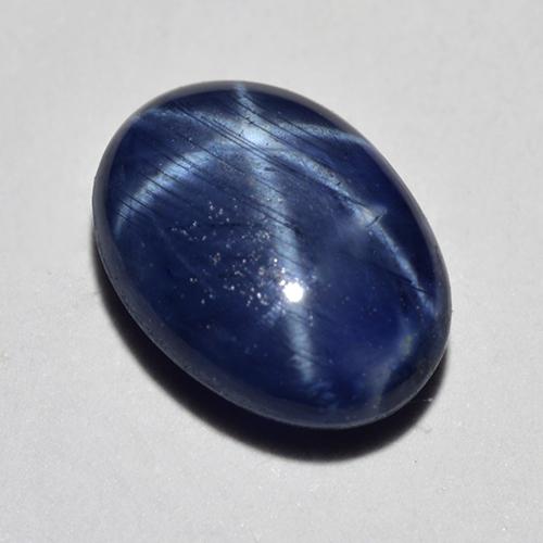 Saphir Étoilé Bleu foncé naturelle Coupe ovale, 1.12 ct, Translucide