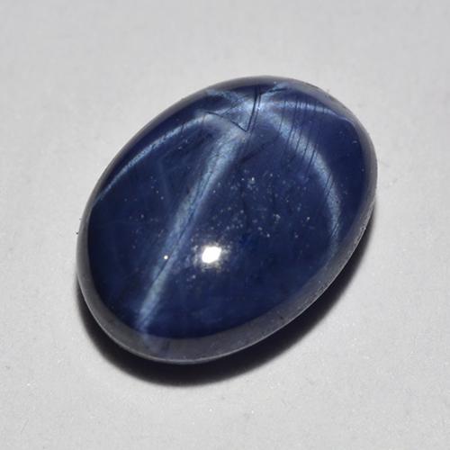 Saphir Étoilé Bleu foncé naturelle Coupe ovale, 1.12 ct, Translucide