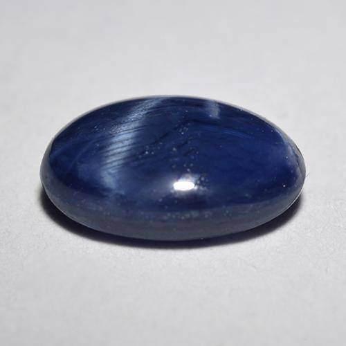Saphir Étoilé Bleu foncé naturelle Coupe ovale, 1.12 ct, Translucide