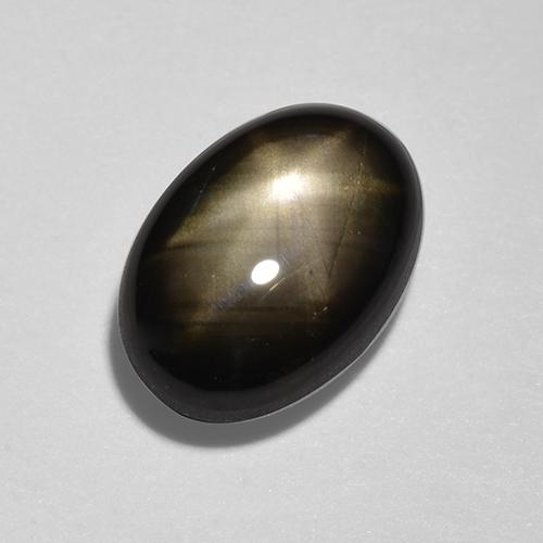 Saphir Étoilé Noire naturelle Coupe ovale, 1.80 ct, Opaque