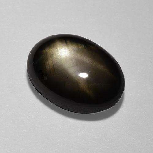 Saphir Étoilé Noire naturelle Coupe ovale, 1.80 ct, Opaque