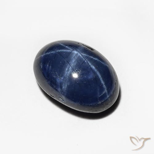 Saphir étoilé Bleu minuit naturelle ovale, 1.51 ct, Opaque