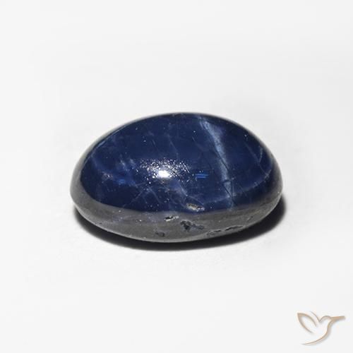 Saphir étoilé Bleu minuit naturelle ovale, 1.51 ct, Opaque