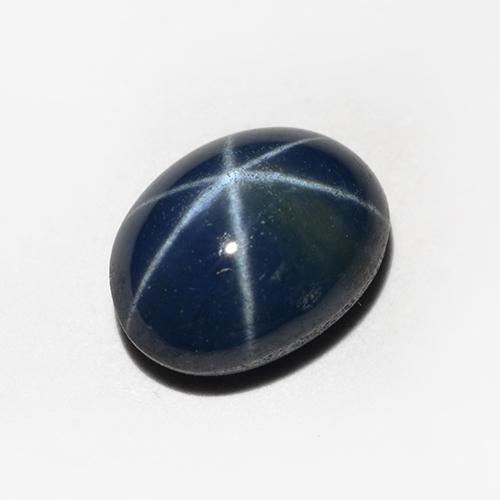 Saphir étoilé bleue naturelle coupe ovale, 1,20 ct, opaque
