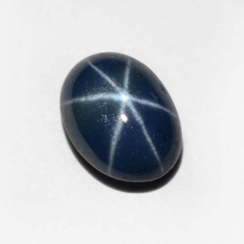 Saphir étoilé bleue naturelle coupe ovale, 1,20 ct, opaque