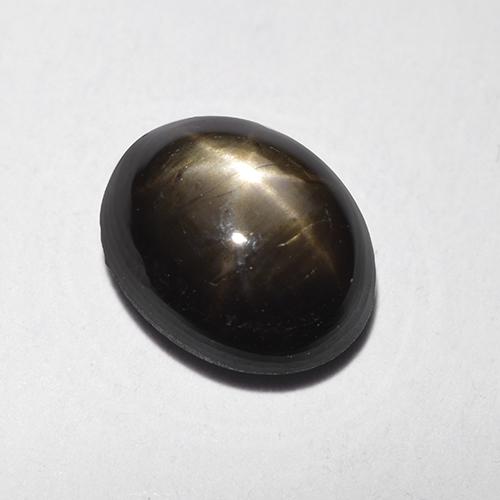 Saphir Étoilé Noire naturelle Coupe ovale, 1.84 ct, Opaque