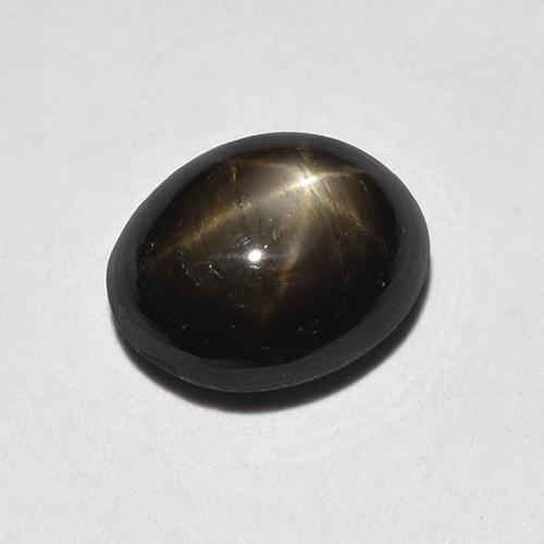 Saphir Étoilé Noire naturelle Coupe ovale, 1.84 ct, Opaque