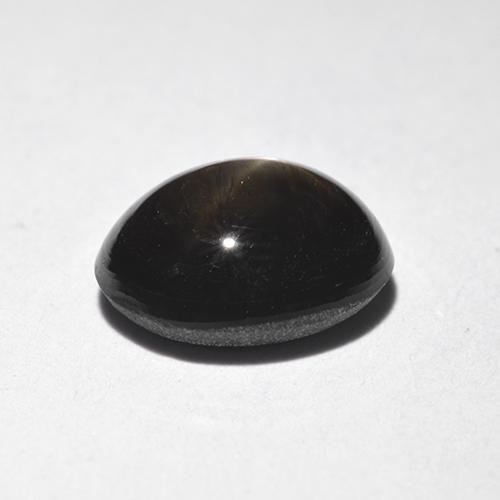 Saphir Étoilé Noire naturelle Coupe ovale, 1.84 ct, Opaque