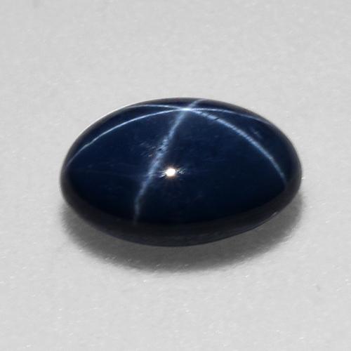 Saphir Étoilé Bleu foncé naturelle Coupe ovale, 1.07 ct, Translucide
