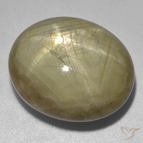 Saphir étoilé Jaune terreux naturelle ovale, 44.94 ct, Opaque