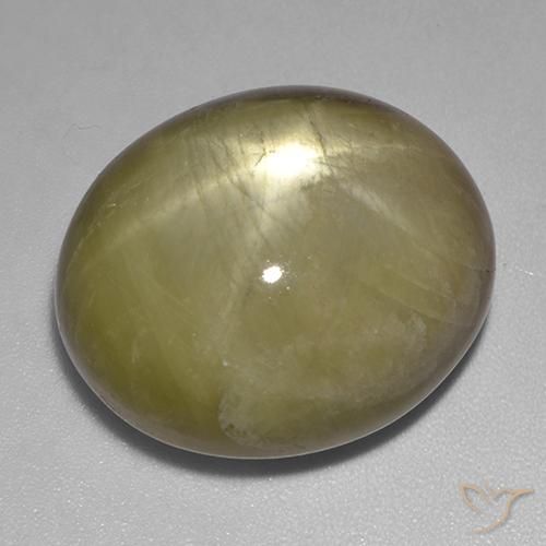Saphir étoilé Jaune terreux naturelle ovale, 48.29 ct, Opaque