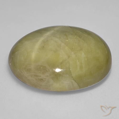 Saphir étoilé Jaune doré naturelle ovale, 46.06 ct, Opaque