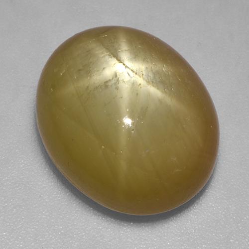 Saphir Étoilé Doré orangé naturelle Coupe ovale, 16.50 ct, Opaque