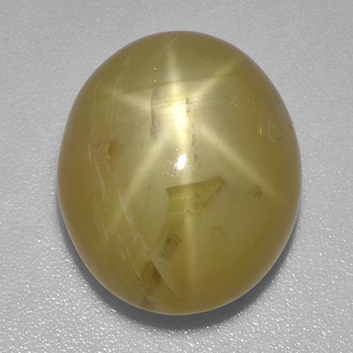 Saphir étoilé doré naturelle coupe ovale, 18,61 ct, opaque