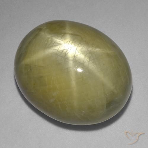 45.27ct Naturel Jaune terreux Saphir étoilé, ovale, Opaque