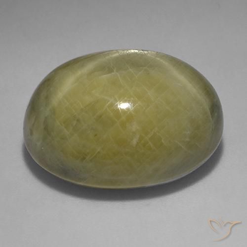 Saphir étoilé Jaune terreux naturelle ovale, 45.27 ct, Opaque