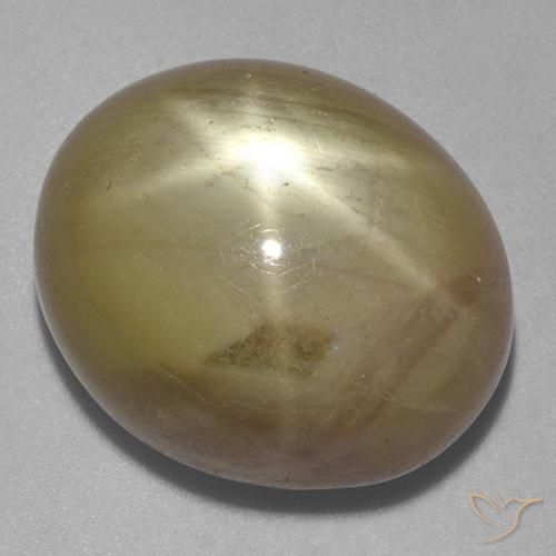 Saphir étoilé Doré orangé naturelle ovale, 32.18 ct, Opaque