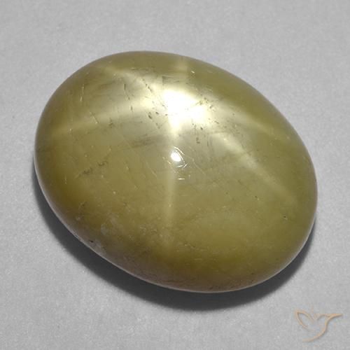 31.68ct Naturel Jaune doré Saphir étoilé, ovale, Opaque