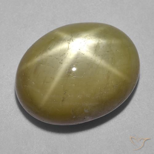 Saphir étoilé Jaune doré naturelle ovale, 31.68 ct, Opaque