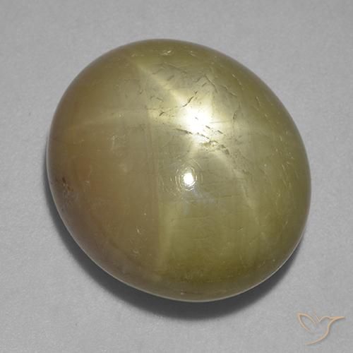 Saphir étoilé Jaune doré naturelle ovale, 32.10 ct, Opaque