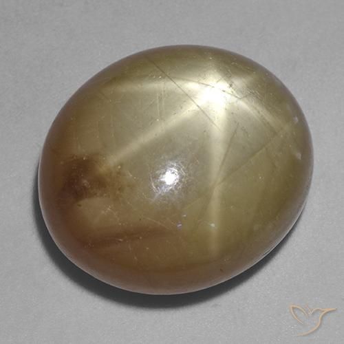 Saphir étoilé Doré orangé naturelle ovale, 30.08 ct, Opaque