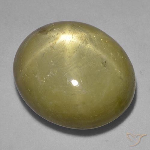 Saphir étoilé Jaune doré naturelle ovale, 30.19 ct, Opaque