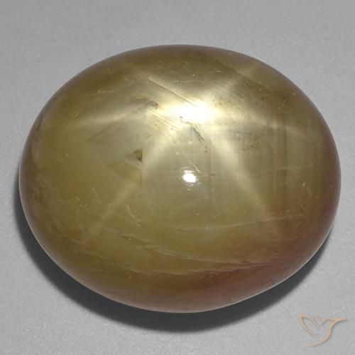 58.57ct Naturel Doré orangé Saphir étoilé, ovale, Opaque