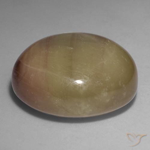 Saphir étoilé Doré orangé naturelle ovale, 43.69 ct, Opaque