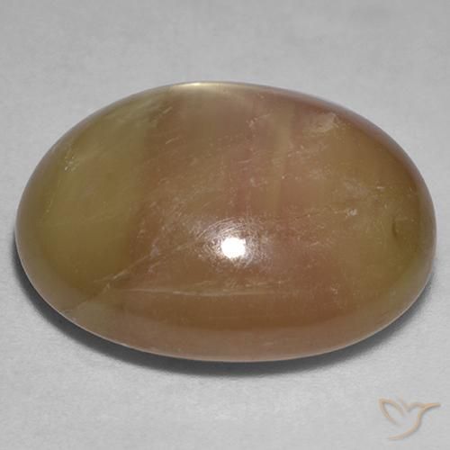 Saphir étoilé Doré orangé naturelle ovale, 31.95 ct, Opaque