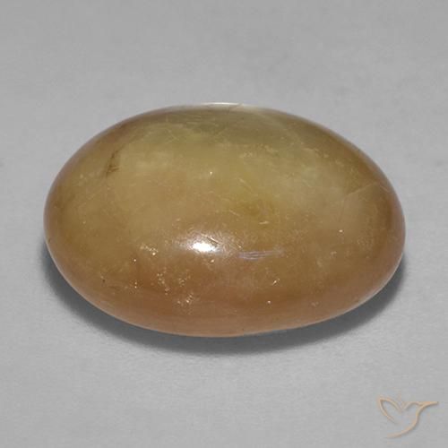 Saphir étoilé Doré orangé naturelle ovale, 16.13 ct, Opaque