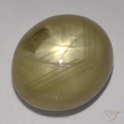 28.87ct Naturel Jaune doré Saphir étoilé, ovale, Opaque
