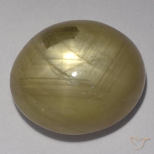 Saphir étoilé Jaune doré naturelle ovale, 28.87 ct, Opaque
