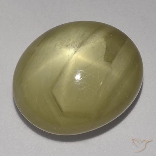 32.58ct Naturel Jaune moyen Saphir étoilé, ovale, Opaque
