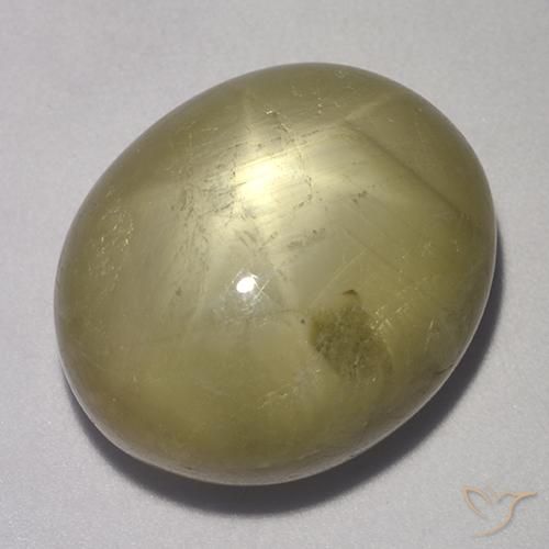 37.26ct Naturel Jaune neutre Saphir étoilé, ovale, Opaque