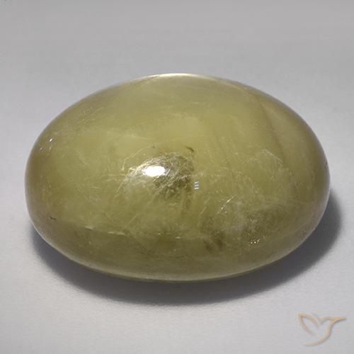 Saphir étoilé Jaune neutre naturelle ovale, 37.26 ct, Opaque