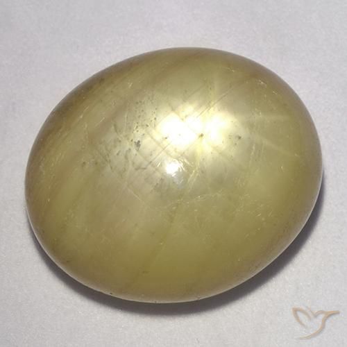 35.27ct Naturel Jaune moyen Saphir étoilé, ovale, Opaque