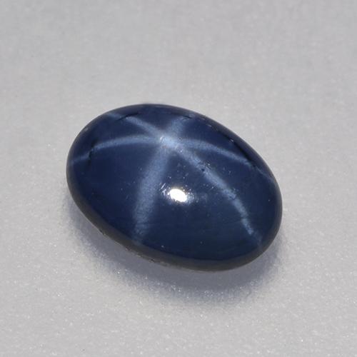 Saphir étoilé bleue naturelle coupe ovale, 0,96 ct, translucide