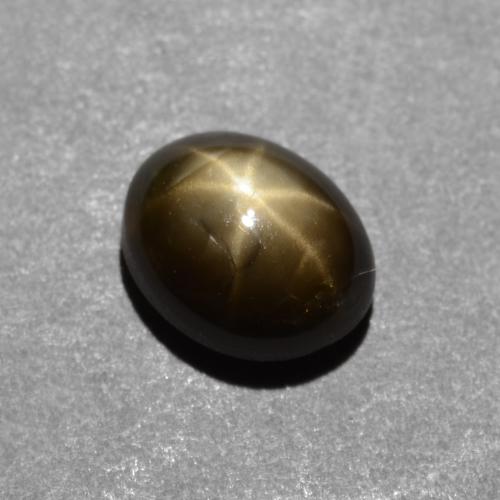 Saphir Étoilé Noire naturelle Coupe ovale, 0.95 ct, Opaque
